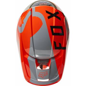 FOX V1 Kinder Motocross Helm Lux | orange grau | 28358-172 Größe M
