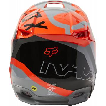 FOX V1 Kinder Motocross Helm Lux | orange grau | 28358-172 Größe L