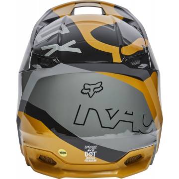 FOX V1 Kinder Motocross Helm Skew | schwarz gold | 28358-595 Größe L