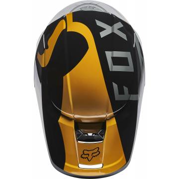 FOX V1 Kinder Motocross Helm Skew | schwarz gold | 28358-595 Größe M