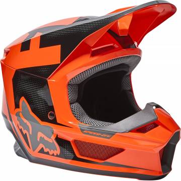 FOX V1 Kinder Motocross Helm Dier | orange schwarz | 28360-824 Größe S