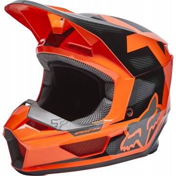 FOX V1 Kinder Motocross Helm Dier | orange schwarz | 28360-824 Flo Orange