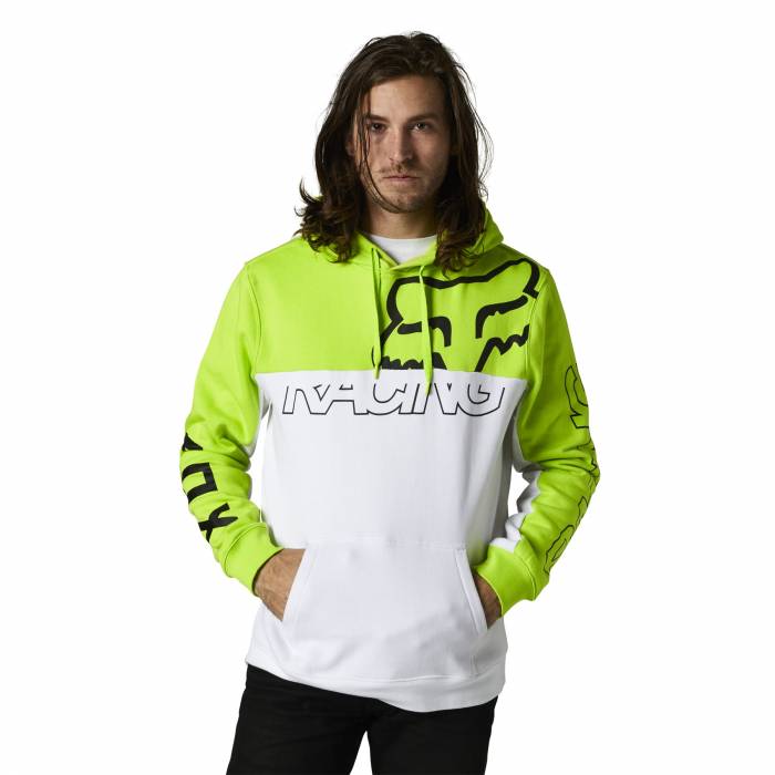 FOX Hoodie Skew | neon gelb weiß | 28302-130 Pullover Fleece