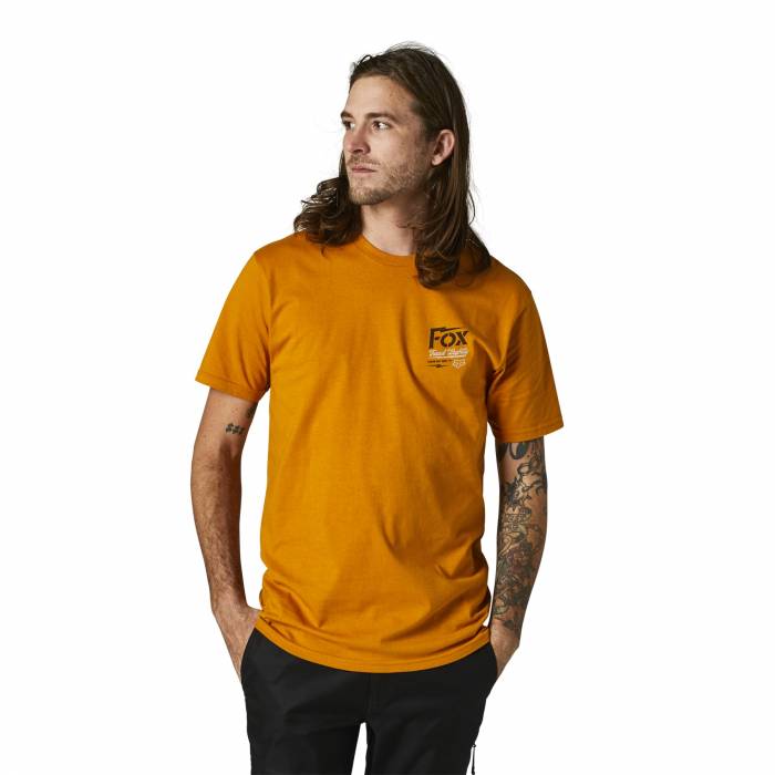 FOX Premium T-Shirt Pushin Dirt | ocker | 28324-200 Premium SS Tee