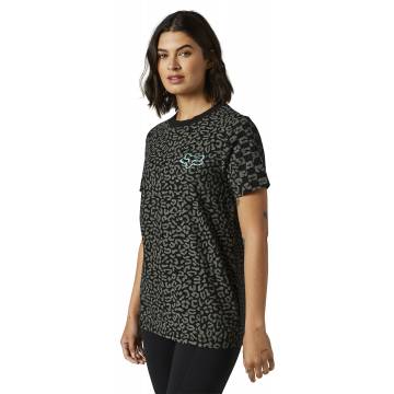 FOX Damen T-Shirt Cheetah Check | schwarz grau | 28231-001 Größe S