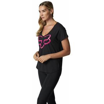 FOX Damen T-Shirt Boundary | schwarz pink | 26524-285 Größe M