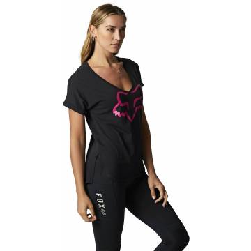 FOX Damen T-Shirt Boundary | schwarz pink | 26524-285 Größe S