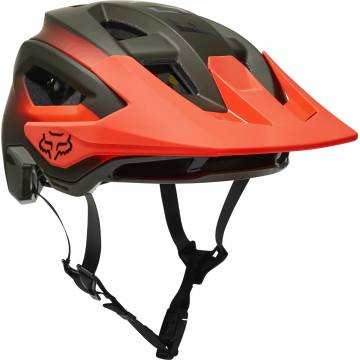FOX Speedframe Pro MTB Helm Fade | olivgrün rot | 29463-099 Halbschale