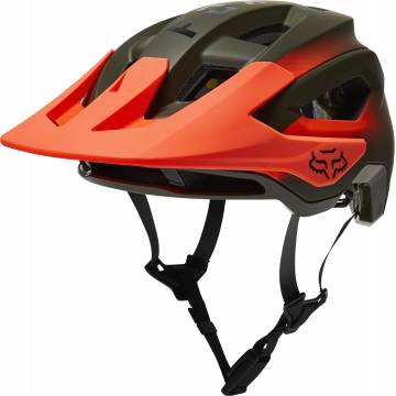 FOX Speedframe Pro MTB Helm Fade | olivgrün rot | 29463-099 Halbschalenhelm