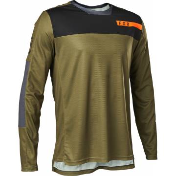 FOX MTB Jersey Defend Moth | langarm | olivgrün | 28860-374 Bark