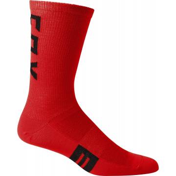 FOX MTB Socken Flexair Merino | 6" lang | neon rot | 28926-110 Fluorescent Red