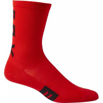 FOX MTB Socken Flexair Merino | 6" lang | neon rot | 28927-110 Fluorescent Red