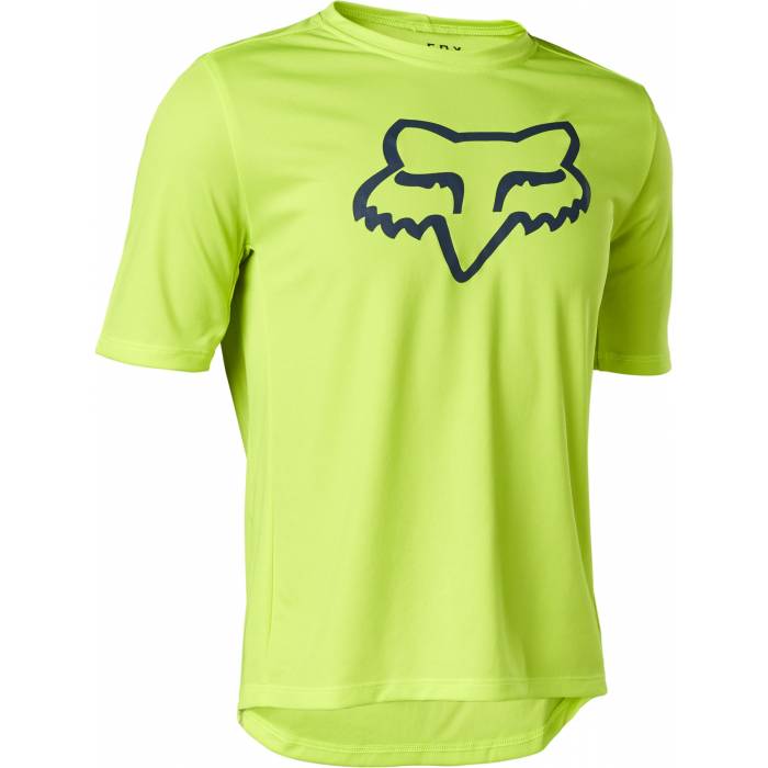 FOX Kinder MTB Jersey Ranger | kurzarm | neon gelb | 29292-130 Fluorescent Yellow