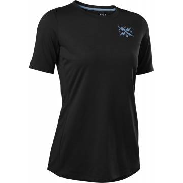 FOX Damen MTB Jersey Ranger DR Calibrated | kurzarm | schwarz | 28962-001 Black