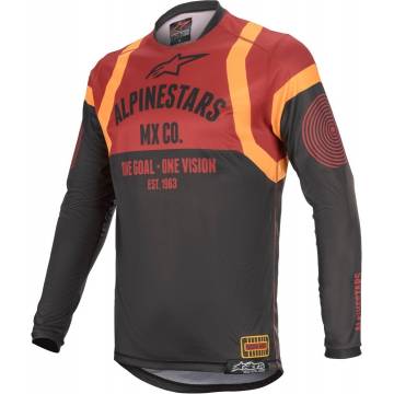 ALPINESTARS Jersey Racer Tech Flagship | schwarz dunkelrot | 3762220-1374Black Bordeaux Orange