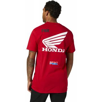 FOX Premium T-Shirt Honda Wing | rot | 29003-122 Flame Red