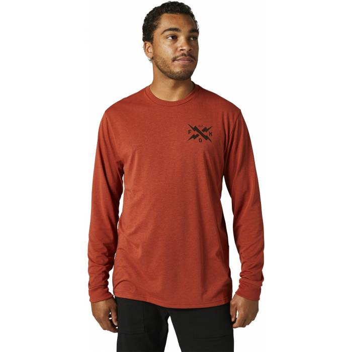 FOX Langarmshirt Calibrated Tech | dunkelrot | 29059-348 LS Tee