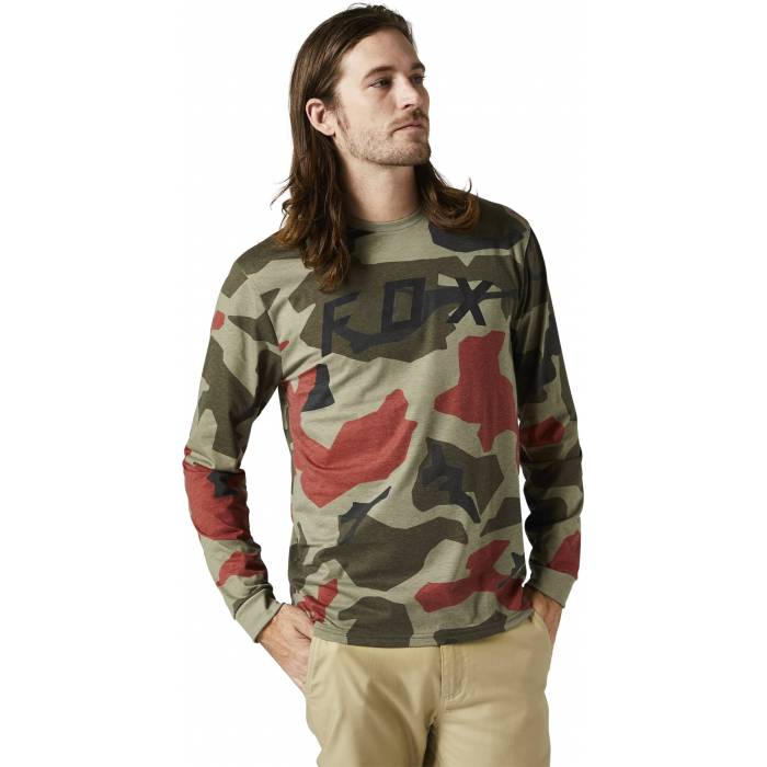 FOX Langarmshirt Tech Bankr | grün camo | 29031-031 LS Tee