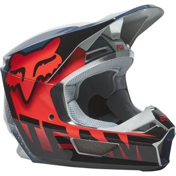 FOX V1 Motocross Helm Trice | grau orange | 26779-230 Grey Orange