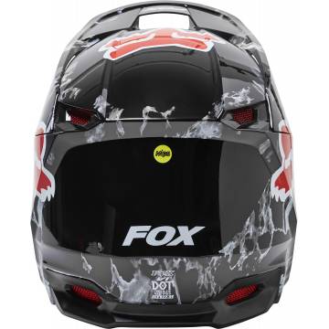 FOX V1 Motocross Helm Karrera | schwarz rot | 28810-001 Größe L