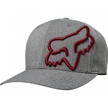 FOX Cap Clouded | Flexfit | grau | 21974-037 Grey Red