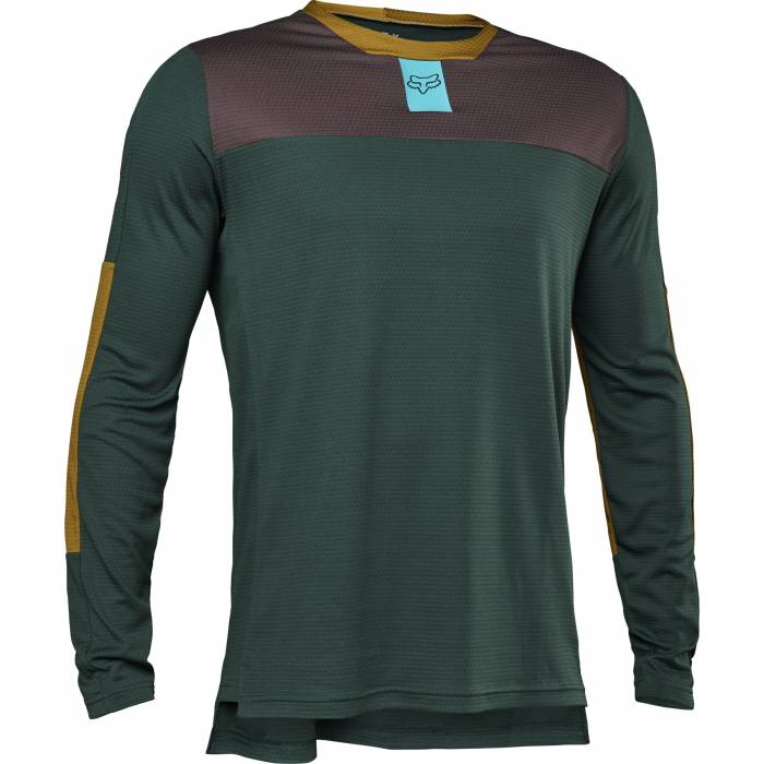 FOX MTB Jersey Defend Foxhead | langarm | dunkelgrün | 28988-294