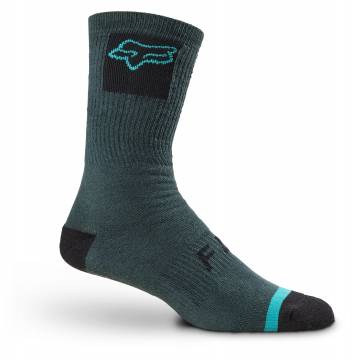 FOX MTB Socken Defend Crew | 8" | dunkelgrün | 28924-294