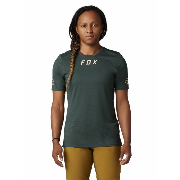 FOX Damen MTB Jersey Defend | kurzarm | dunkelgrün | 28973-294
