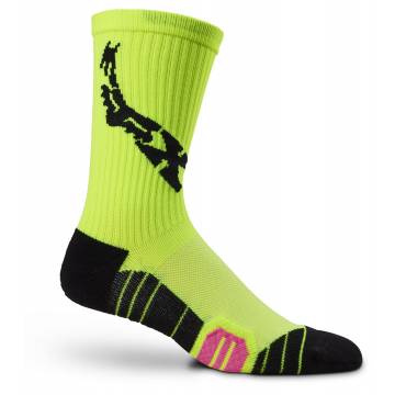 FOX MTB Socken Ranger Cushion | 8" | neon gelb | 30120-130