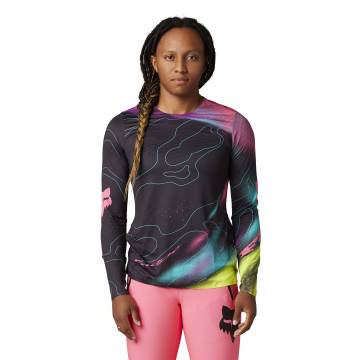 FOX Damen MTB Jersey Flexair Lunar | langarm | schwarz pink | 29935-285