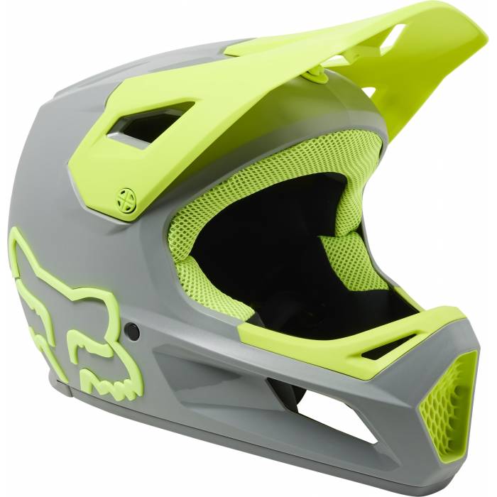 FOX Rampage MTB Downhill Helm Ceshyn | grau gelb | 29864-006