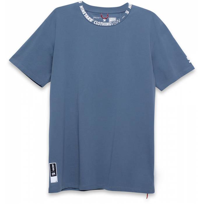 NINEYARD | STREET. Colted T-Shirt| kurzarm | graublau | N23M027