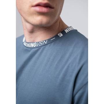 NINEYARD | STREET. Colted T-Shirt| kurzarm | graublau | N23M027