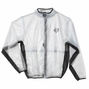 FOX Regenjacke, Youth Fluid Jacket, transparent/schwarz